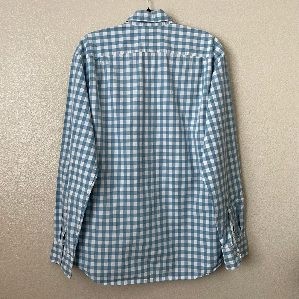 J. Crew‎ Shirt Mens Large Classic Gingham Check Button Down Cotton Lightweight